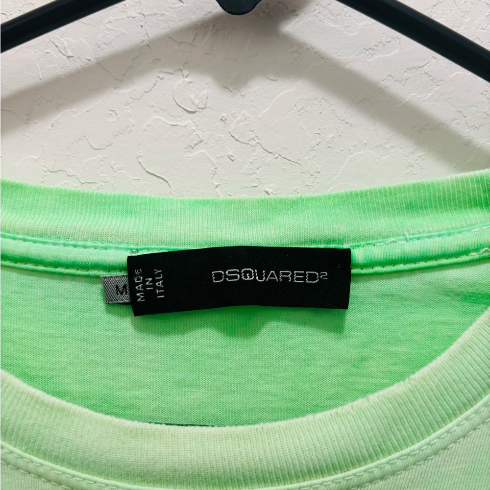 DSQUARED Light Green Electric Twins Tee - Picture 4 of 5
